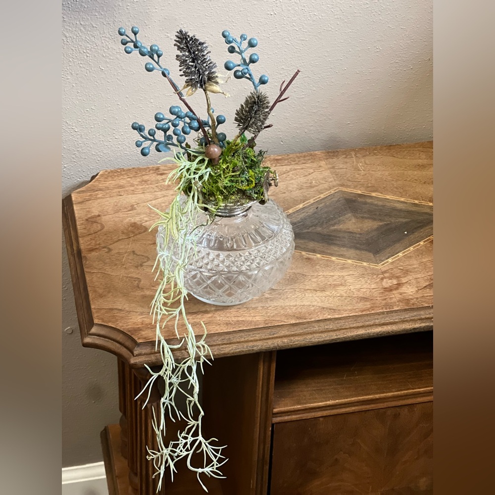 Up cycled boho inspired vintage oil lamp